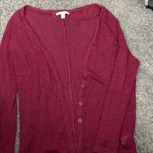 Burgundy cardigan